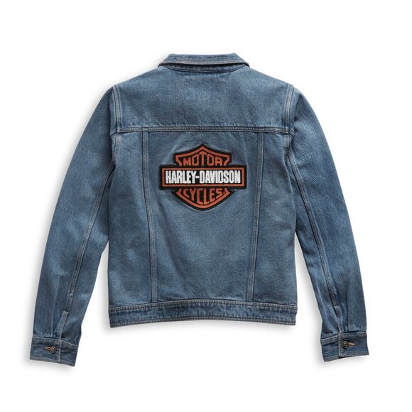 Harley Davidson Women's Bar and Shield Logo Denim Jacket NEW WITH TAGS - Picture 3 of 5